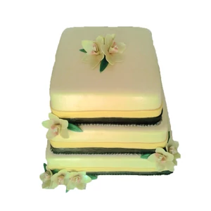 3 emeletes szögletes torta